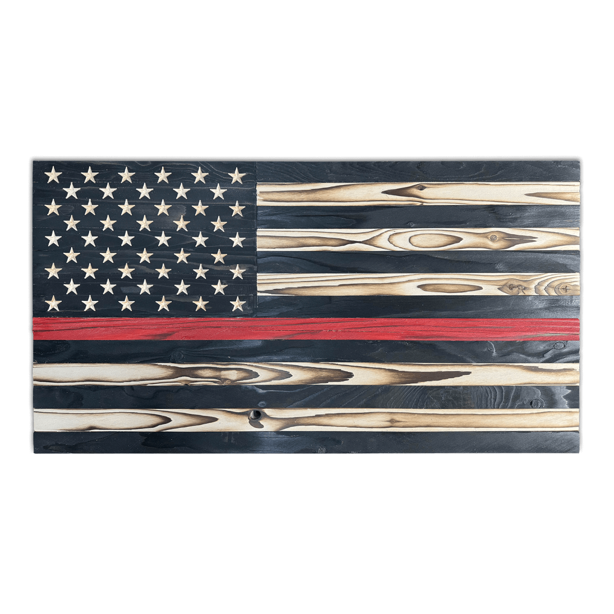 Signature Character Grain Wooden American Flag