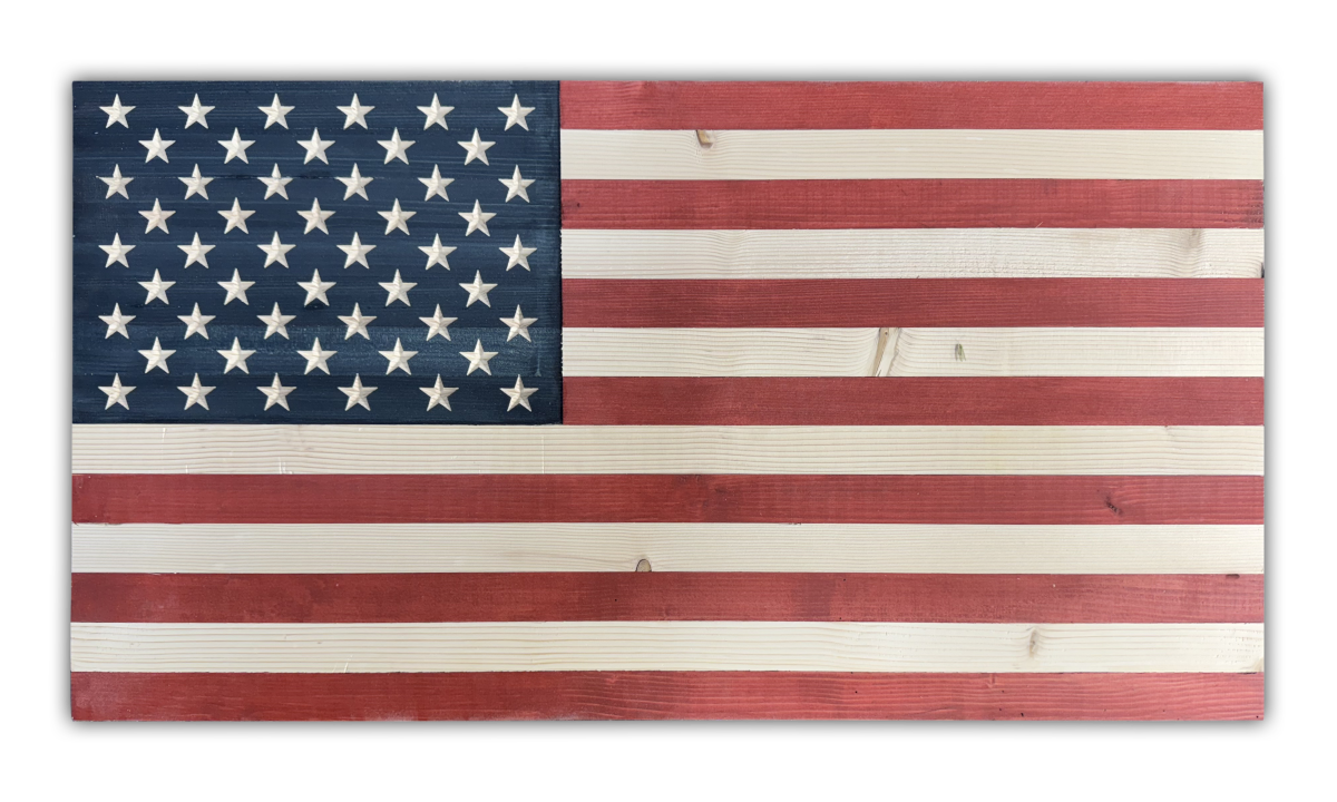 Classic Wooden American Flag
